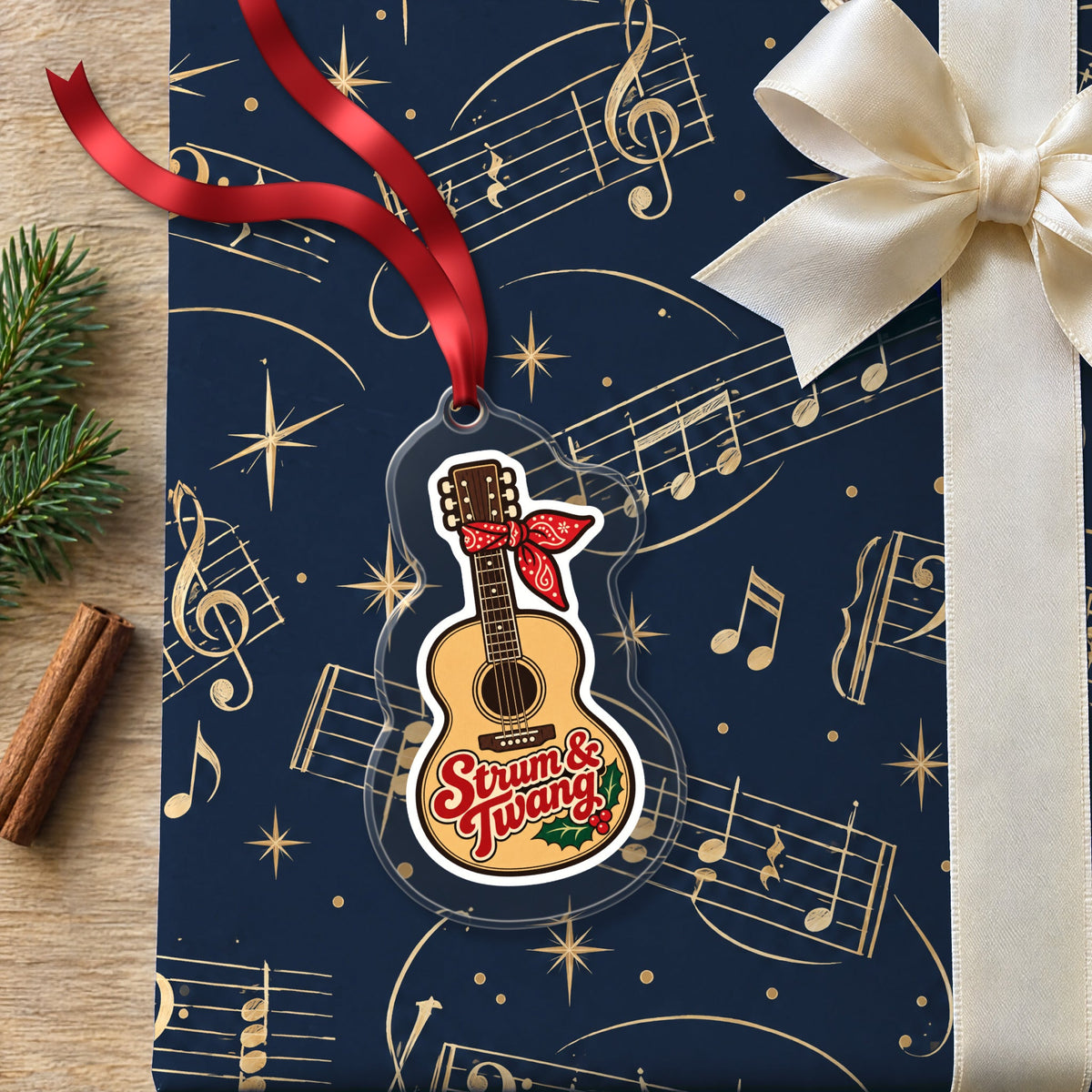 Strum & Twang Country Guitar Christmas Ornament