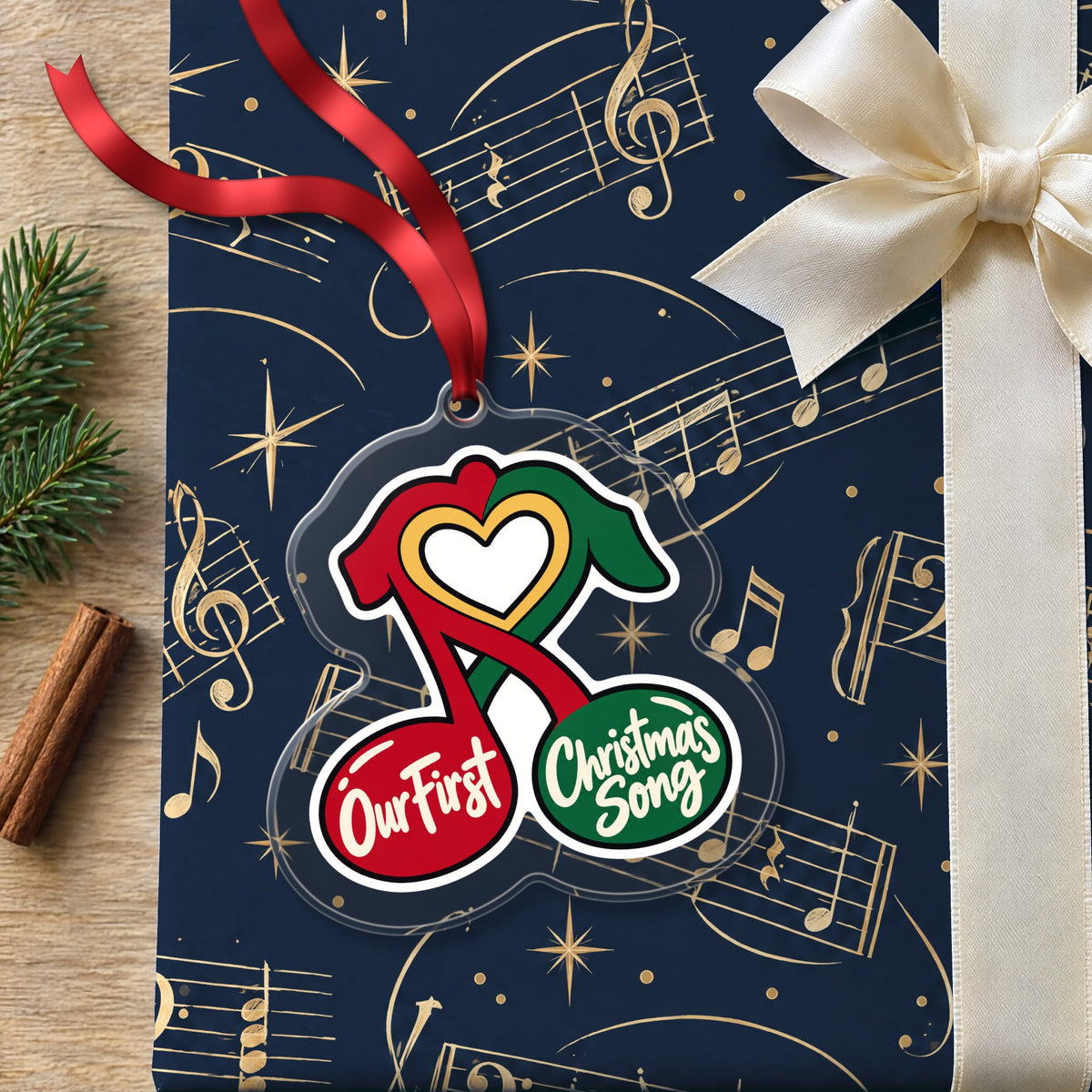 Our First Christmas Song Music Notes Ornament