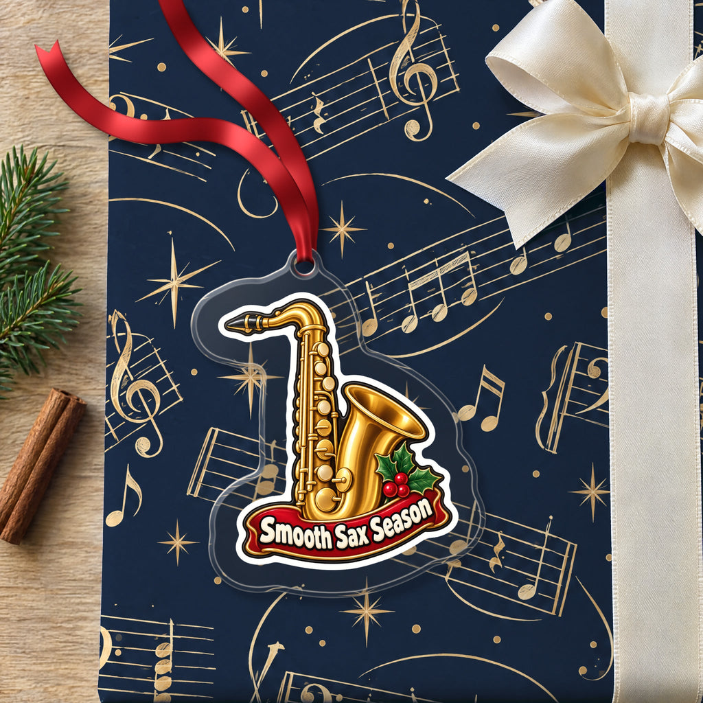 Smooth Sax Season Saxophone Christmas Ornament