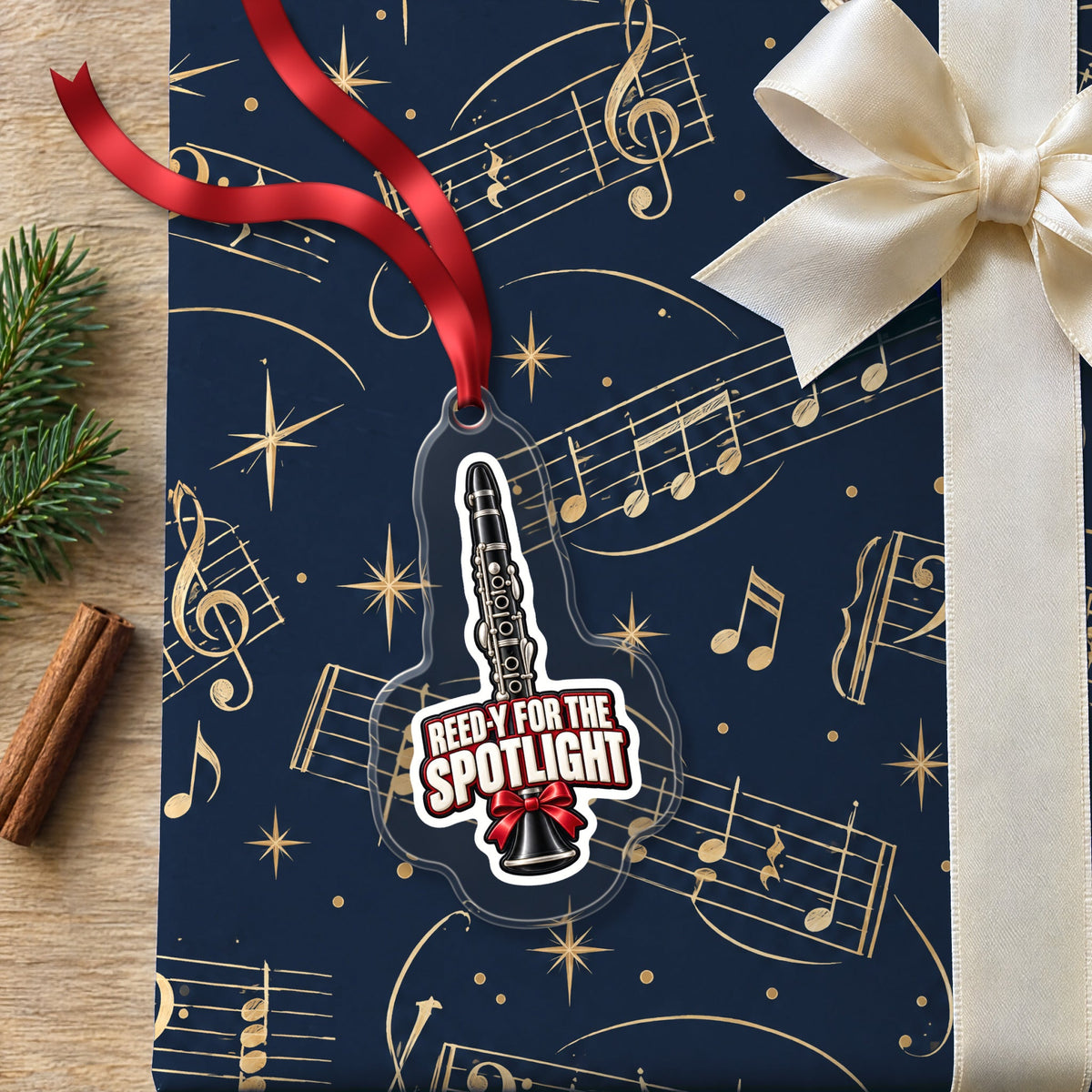 Reed-y for the Spotlight Clarinet Christmas Ornament