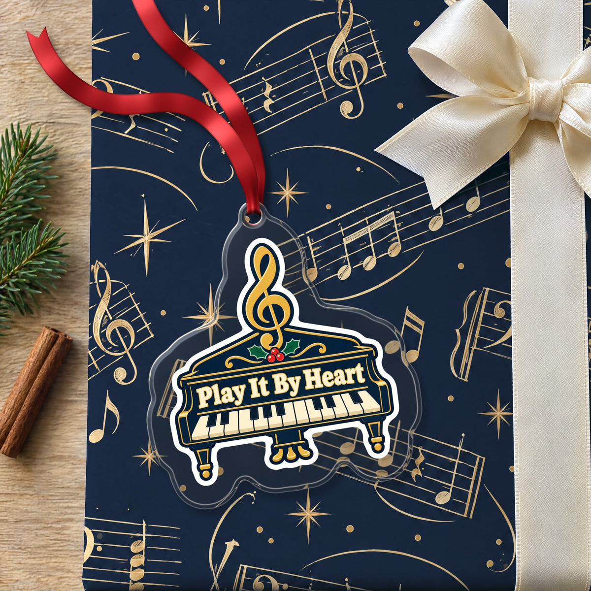 Play It By Heart Grand Piano Christmas Ornament