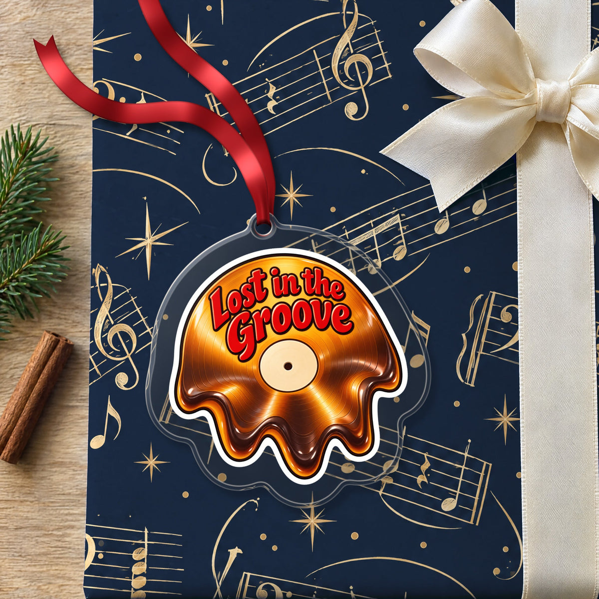 Lost in the Groove Melting Vinyl Christmas Ornament