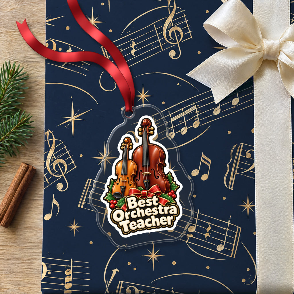 Best Orchestra Teacher Christmas Ornament