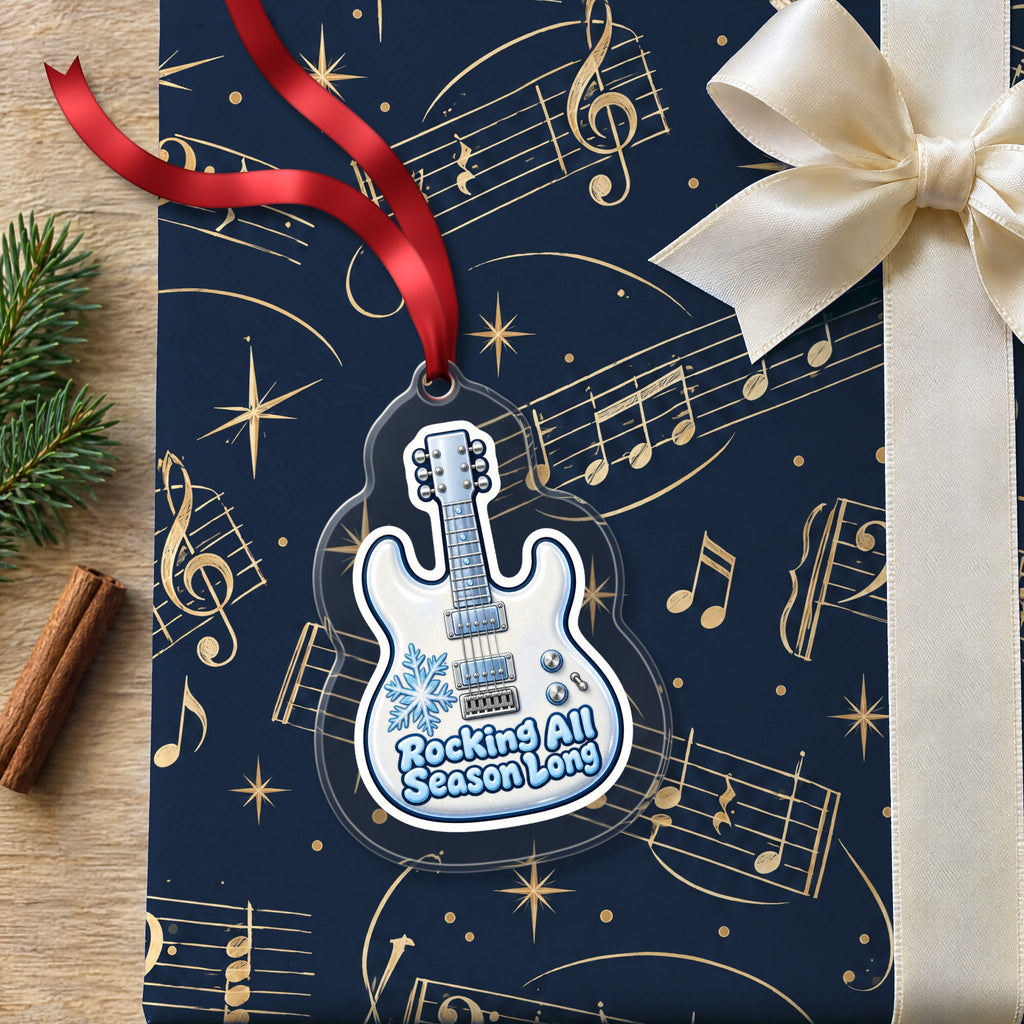 Rocking All Season Electric Guitar Christmas Ornament