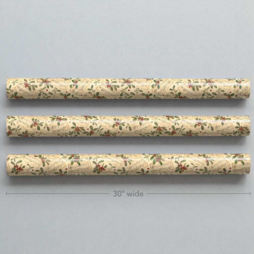 Sheet Music Mistletoe Wrapping Paper