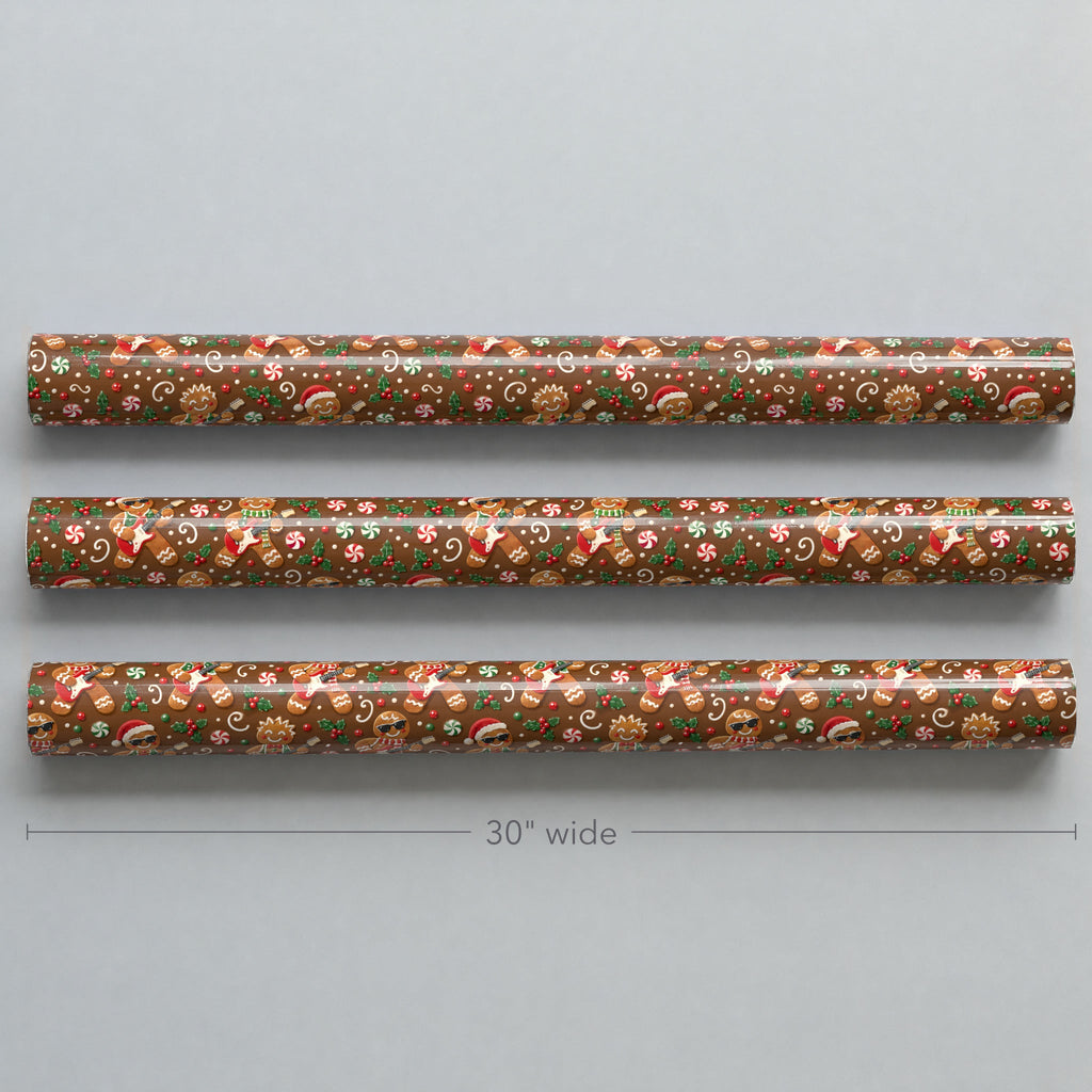 Gingerbread Rockstar Wrapping Paper