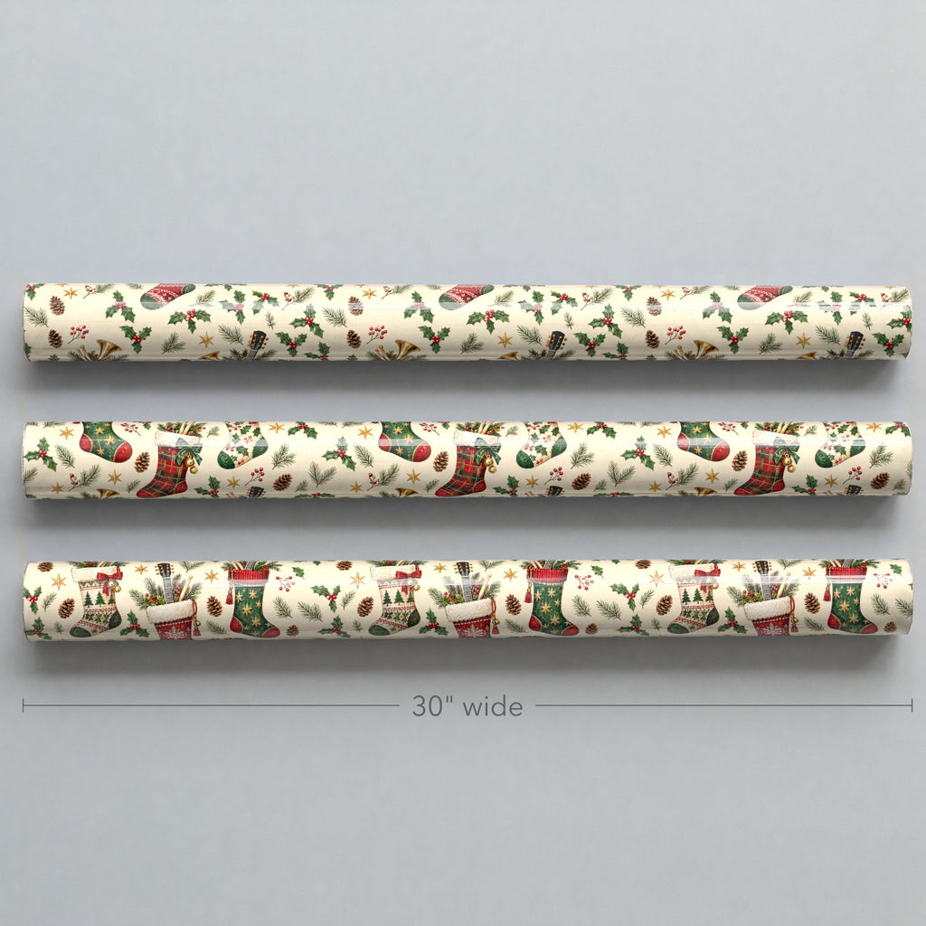 Stocking Full of Instruments Wrapping Paper