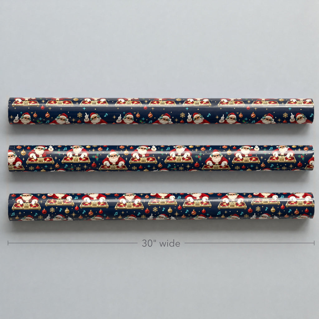 DJ Santa Turntables Wrapping Paper