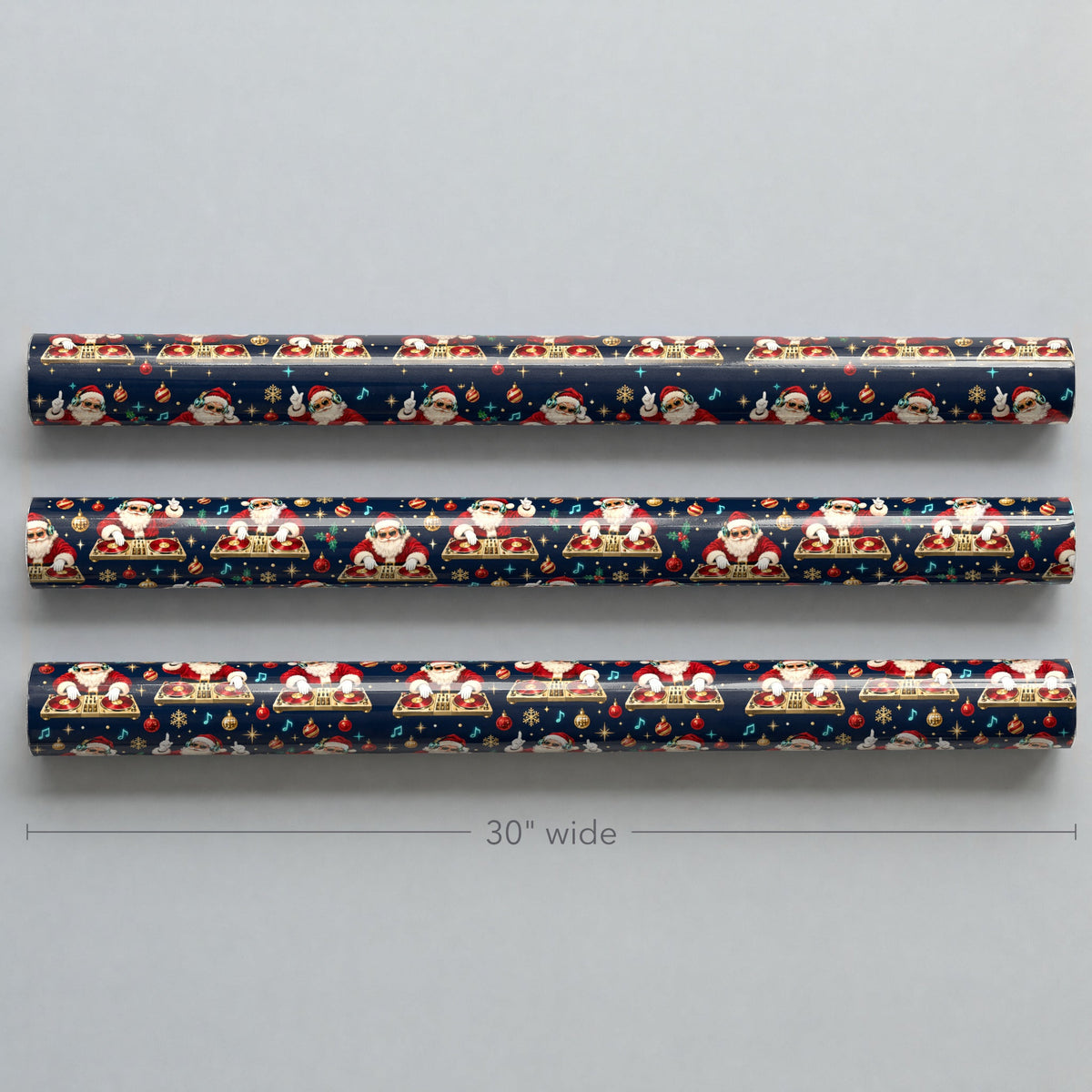 DJ Santa Turntables Wrapping Paper