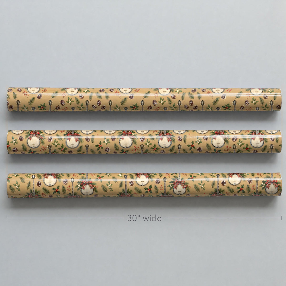 Cabin Banjo Pinecones Wrapping Paper