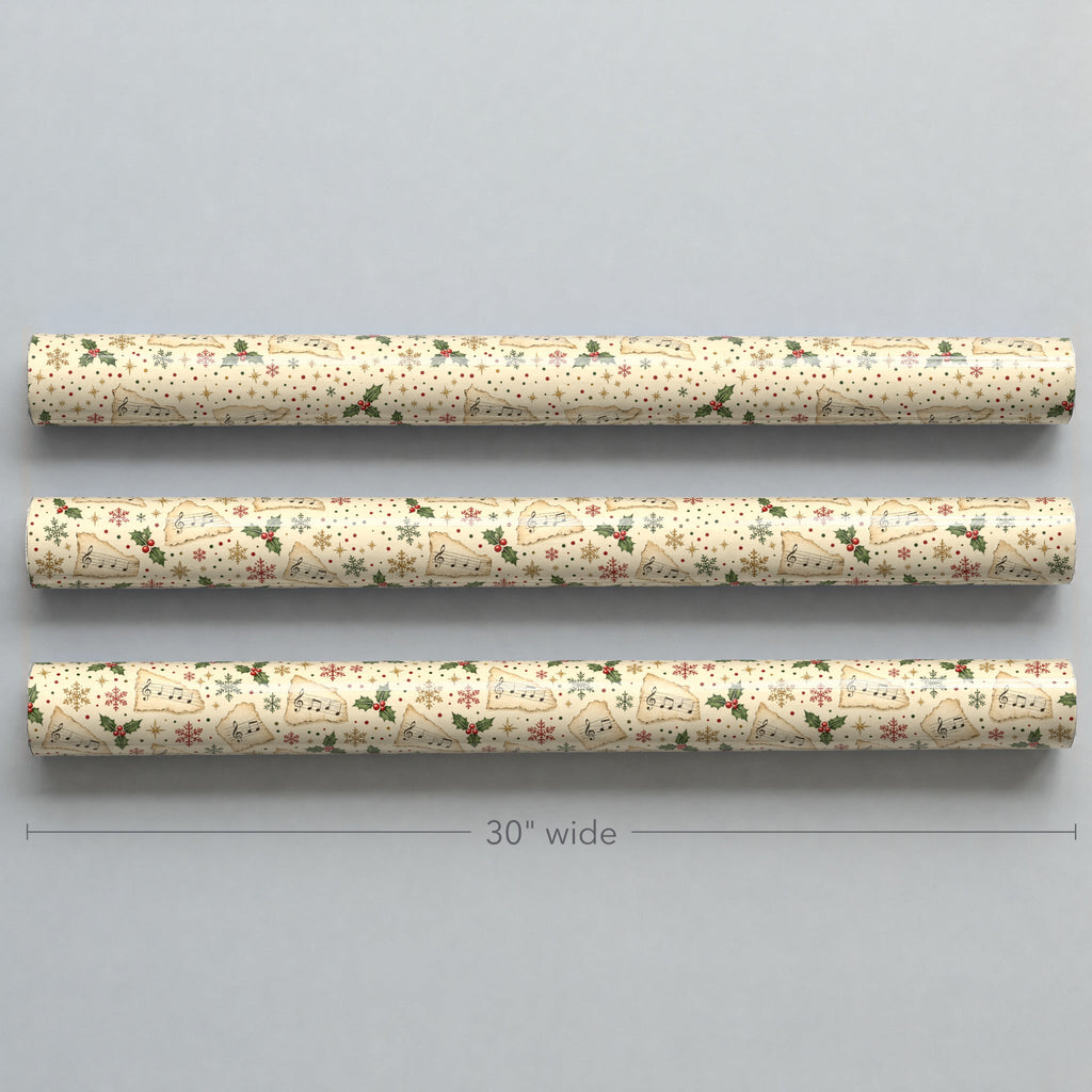 Christmas Songbook Confetti Wrapping Paper