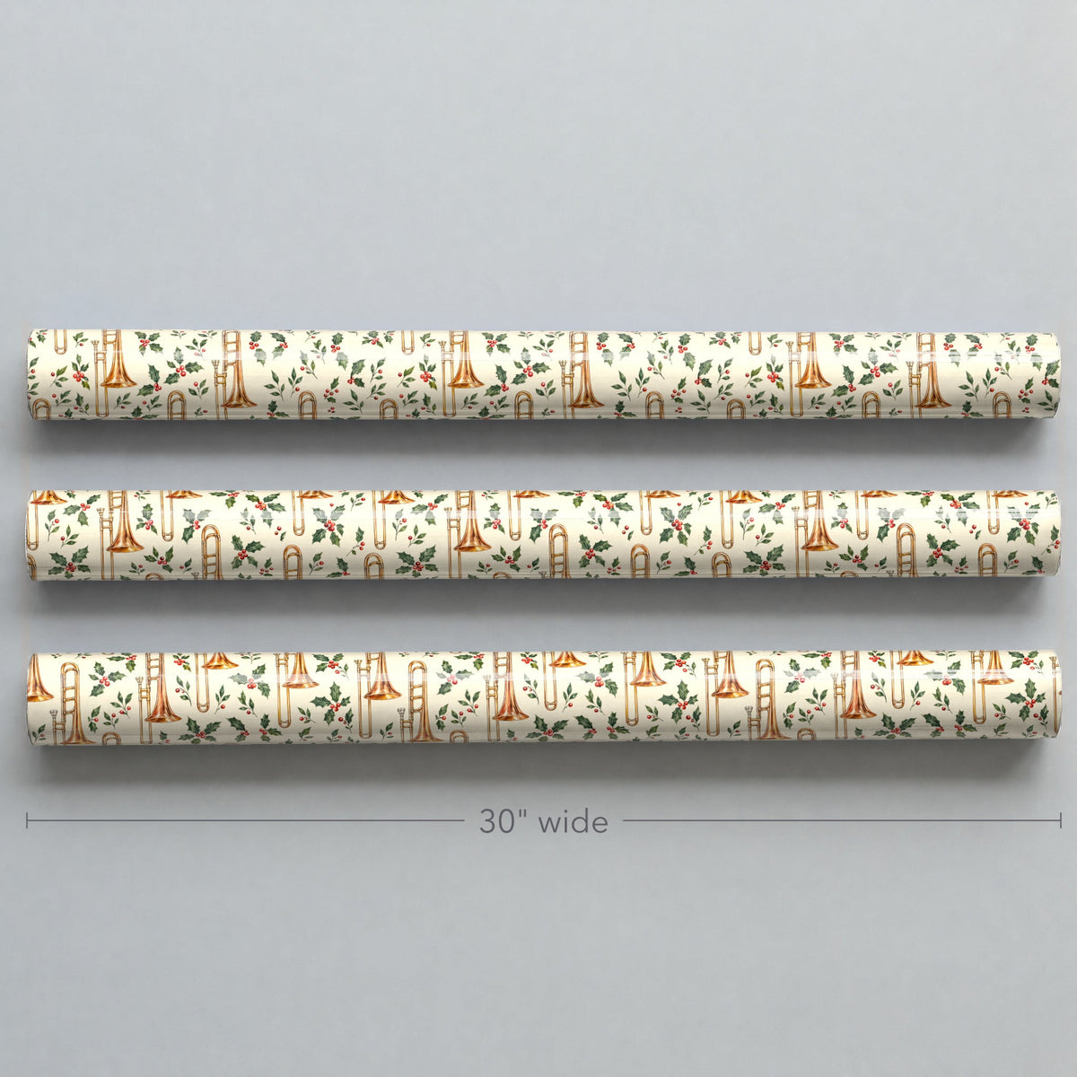 Copper Trombone Shine Wrapping Paper