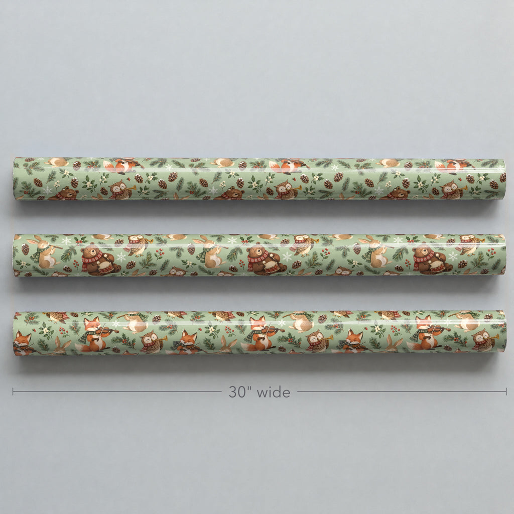 Woodland Winter Band Wrapping Paper