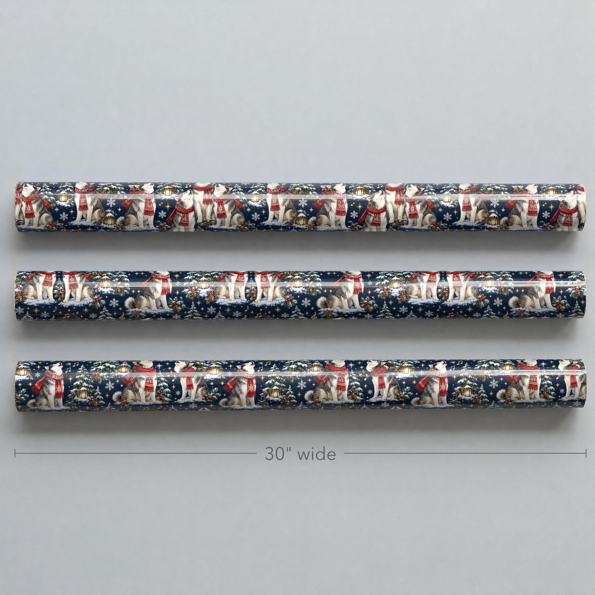 Husky Holiday Choir Wrapping Paper