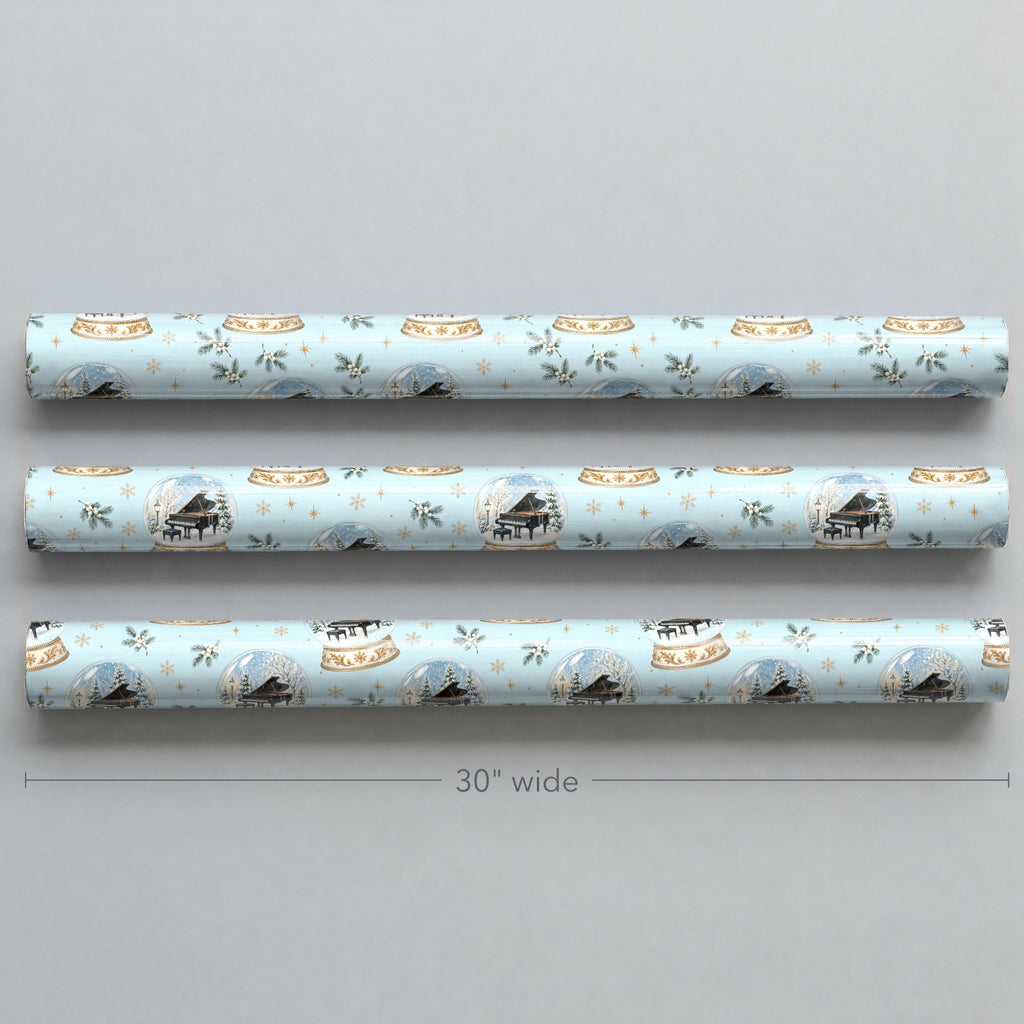 Grand Piano Snowglobe Wrapping Paper