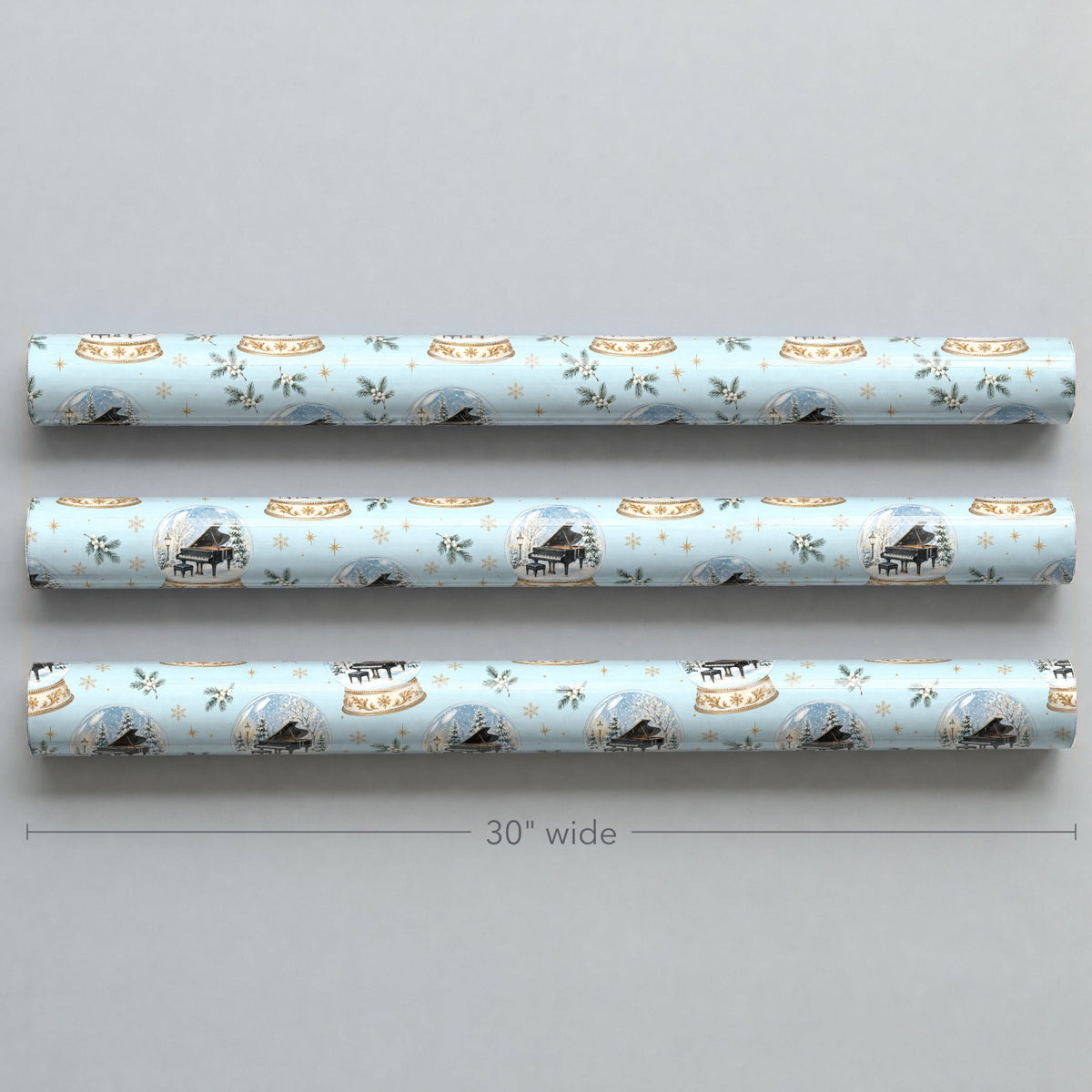 Grand Piano Snowglobe Wrapping Paper