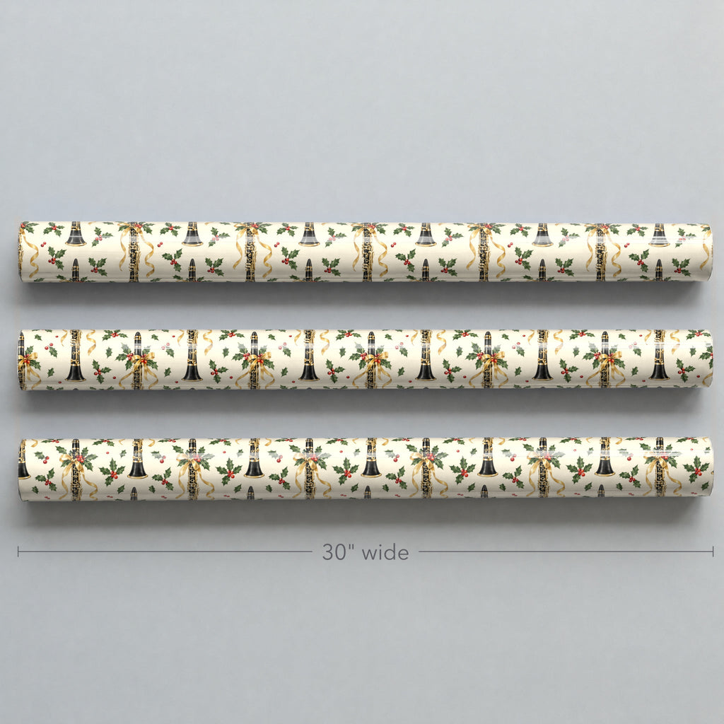 Clarinet Carol Scatter Wrapping Paper