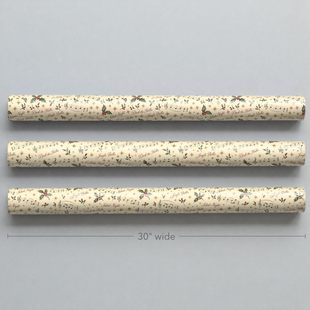 Christmas Carol Sheet Music Wrapping Paper
