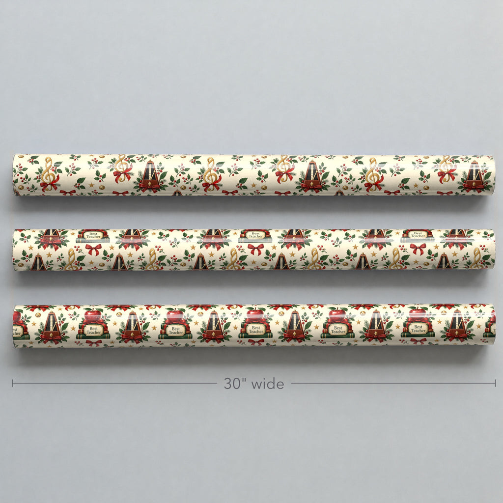 Music Teacher's Holiday Desk Wrapping Paper