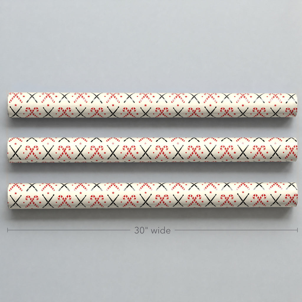 Drumstick Candy Cane Cross Wrapping Paper