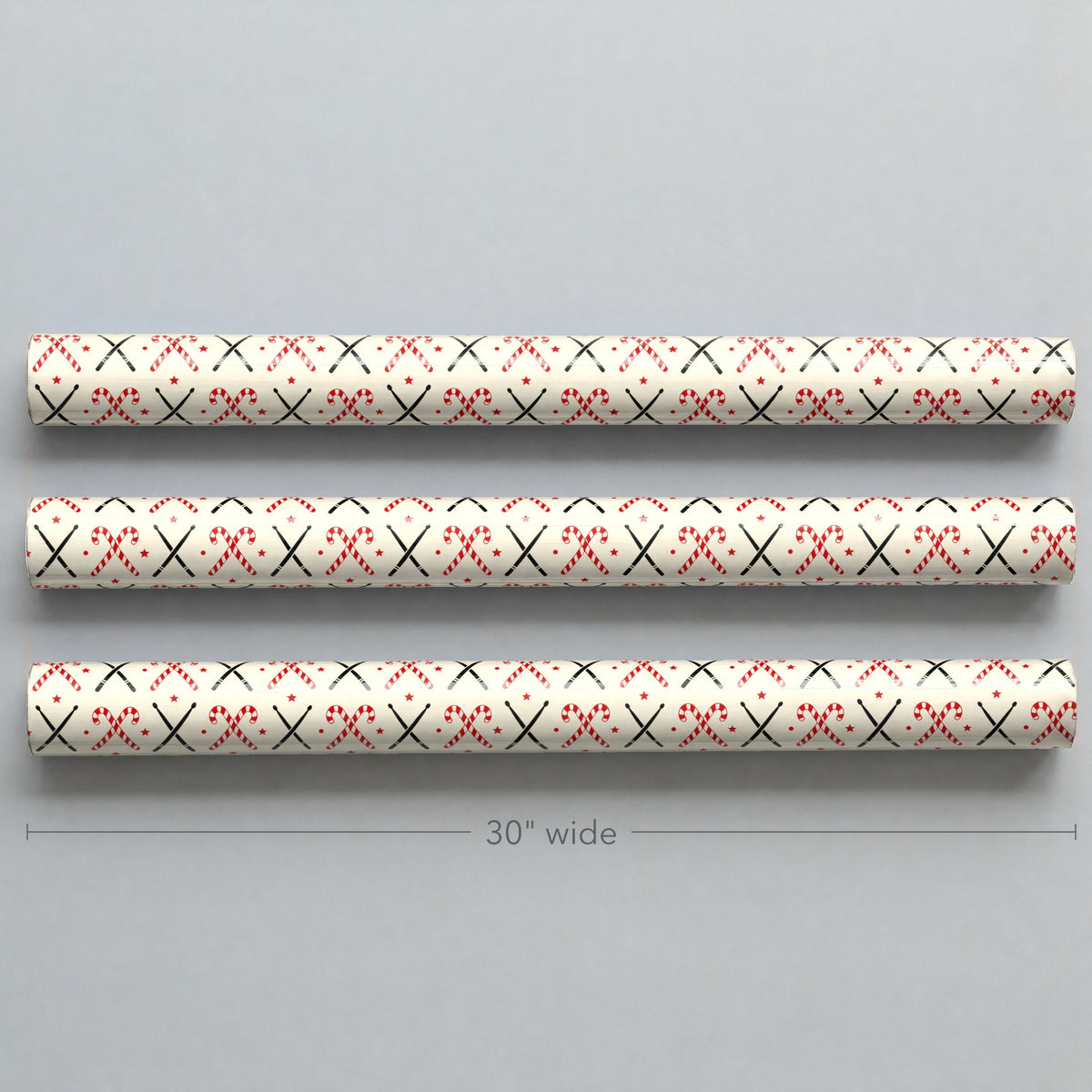 Drumstick Candy Cane Cross Wrapping Paper
