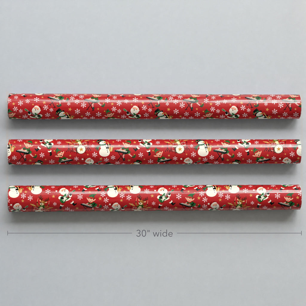 Santa's Band Christmas Wrapping Paper