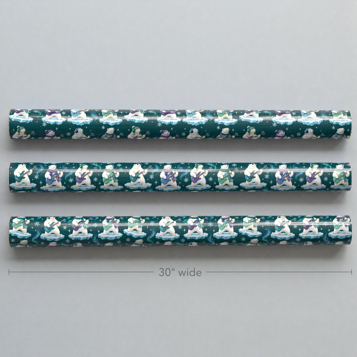 Polar Bear Bass Groove Wrapping Paper
