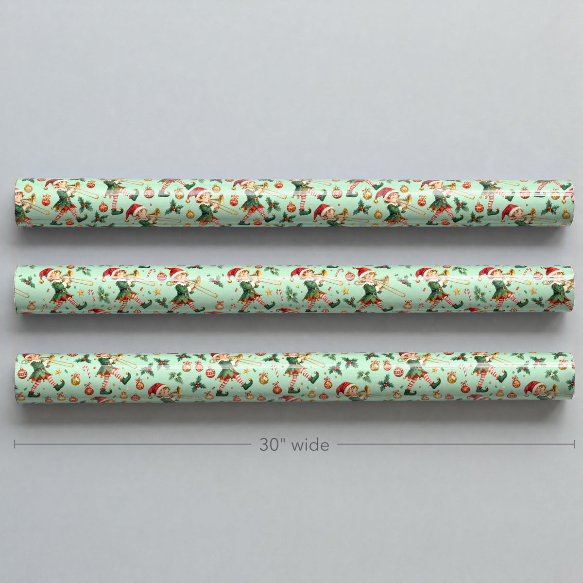 Elf Trombone Parade Wrapping Paper