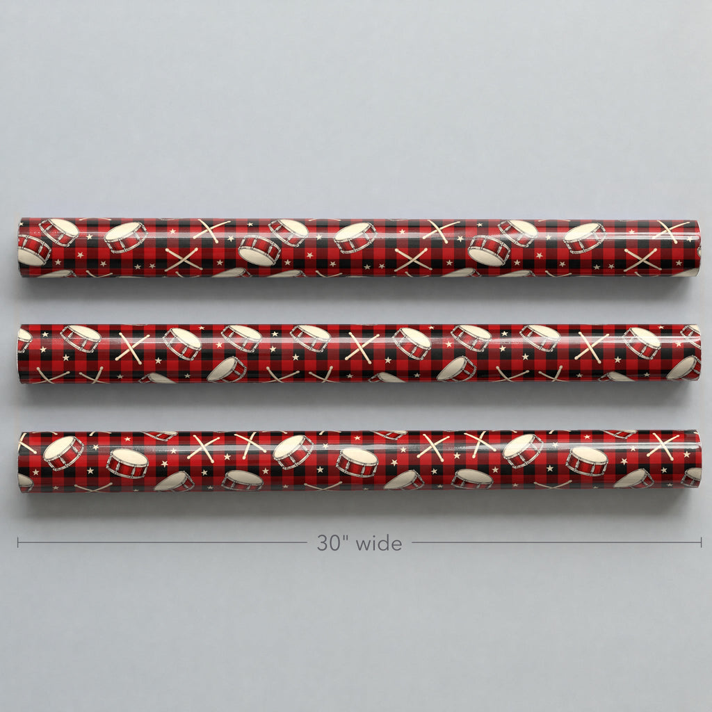 Buffalo Plaid Drumsticks Wrapping Paper