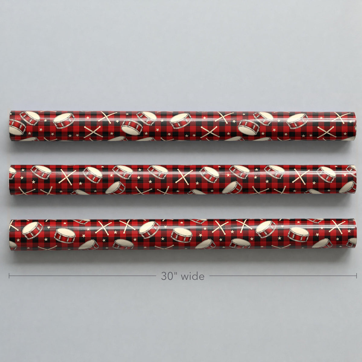 Buffalo Plaid Drumsticks Wrapping Paper
