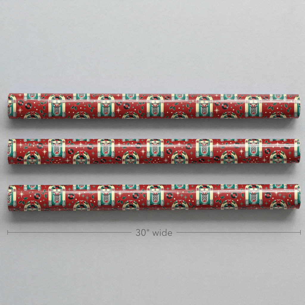 Holiday Jukebox Diner Wrapping Paper