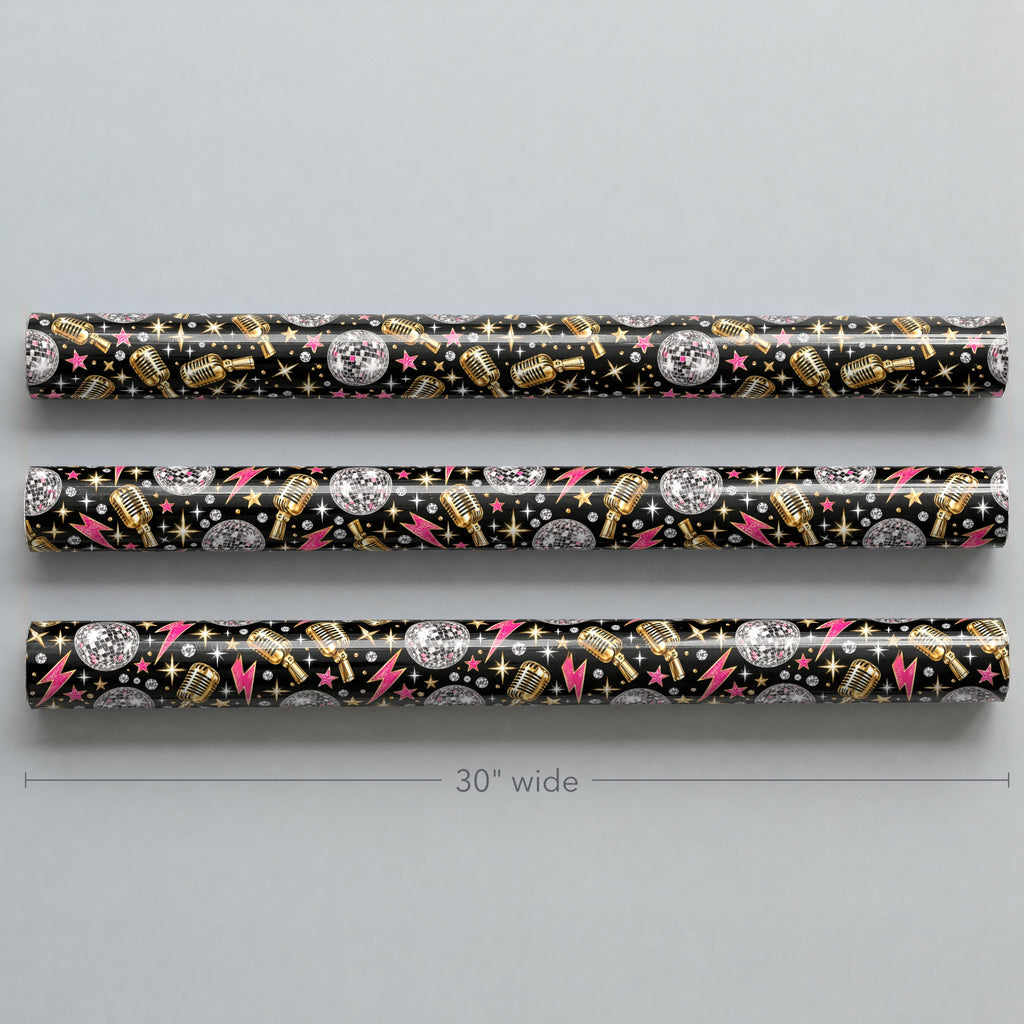 Disco Rock Star Glam Wrapping Paper