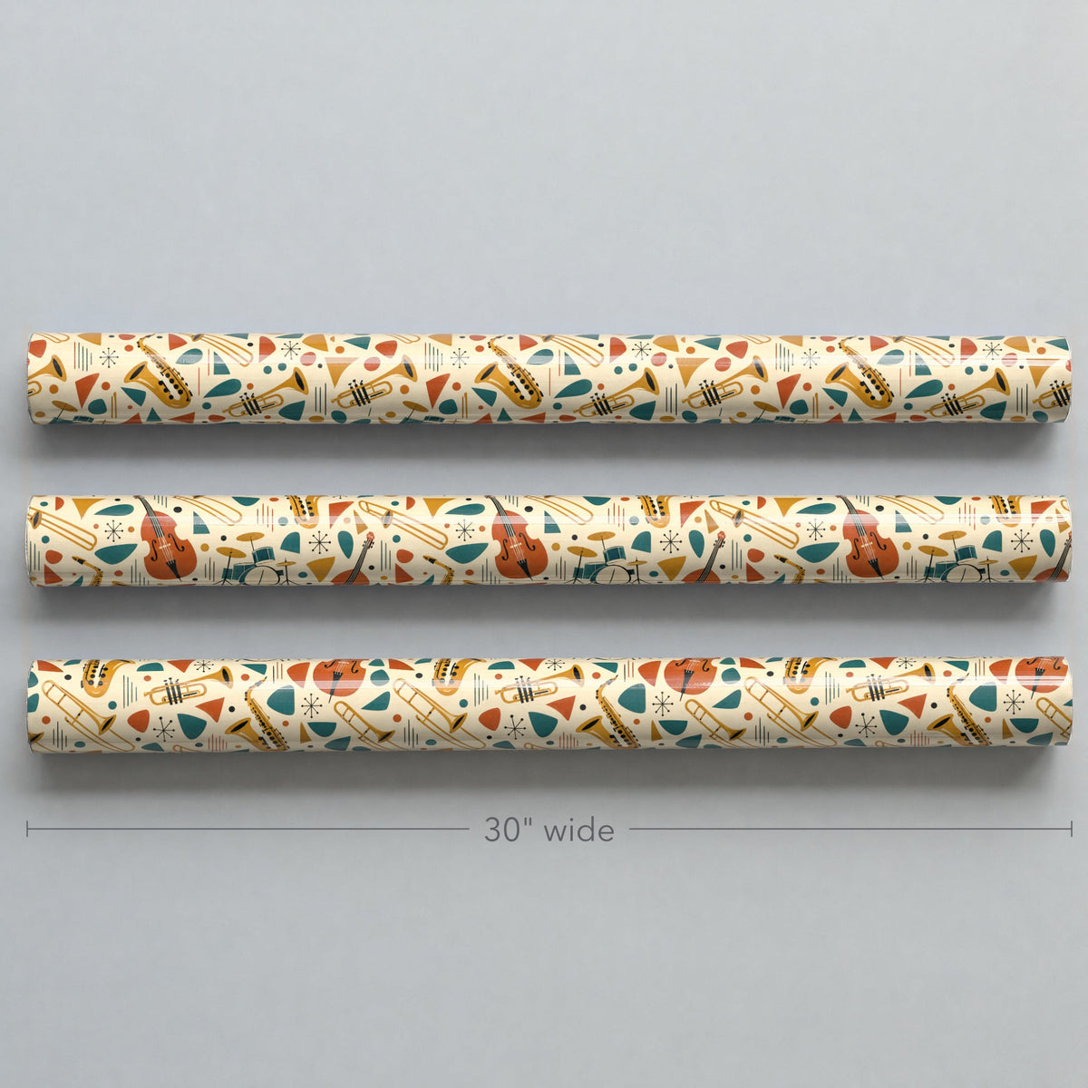 Mid-Century Jazz Band Wrapping Paper