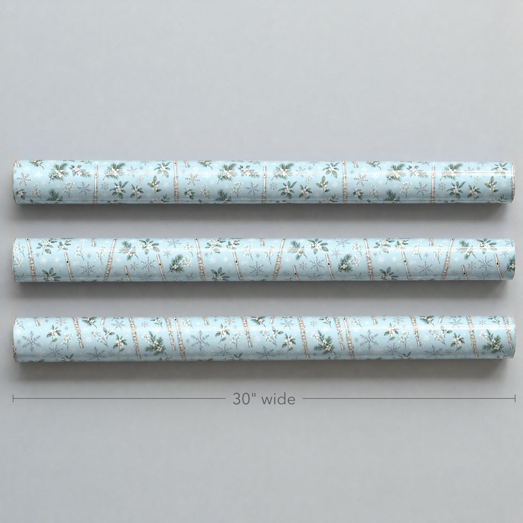 Flurries and Flutes Wrapping Paper