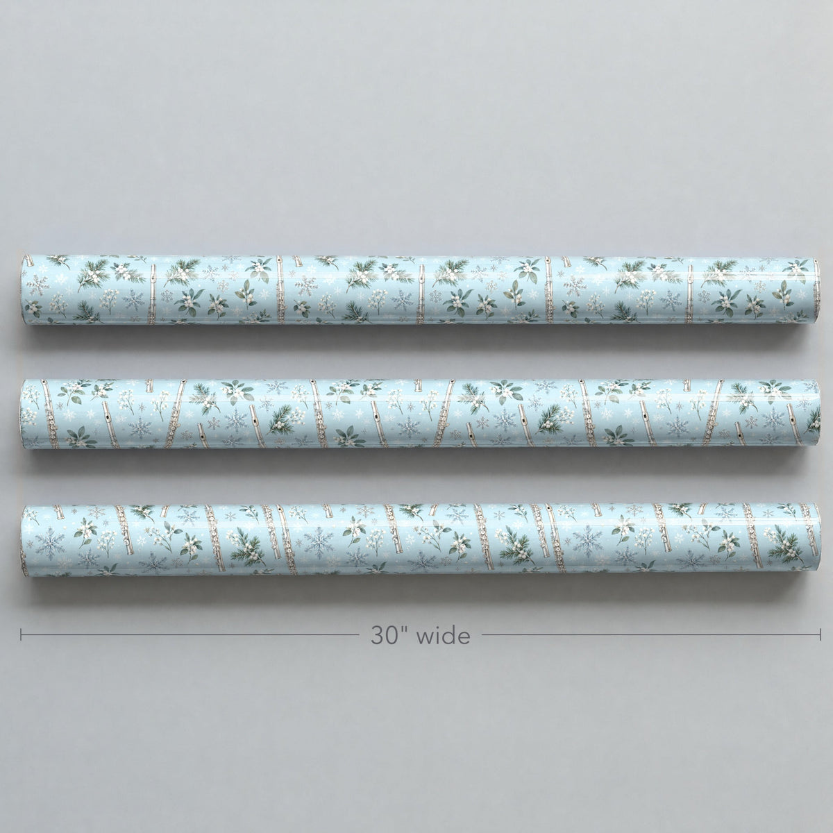 Flurries and Flutes Wrapping Paper