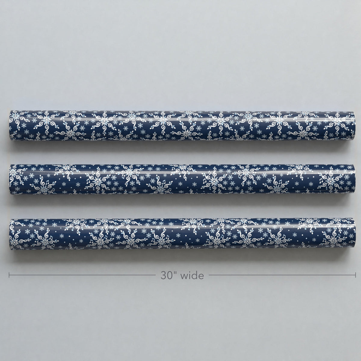 Treble Clef Snowflakes Wrapping Paper