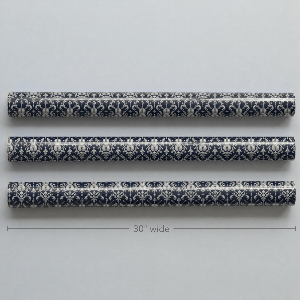 Midnight Violin Filigree Wrapping Paper