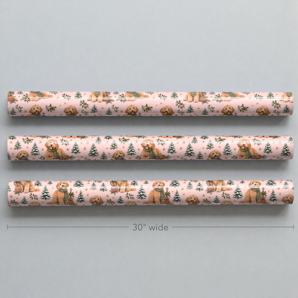 Goldendoodle Ukulele Christmas Wrapping Paper