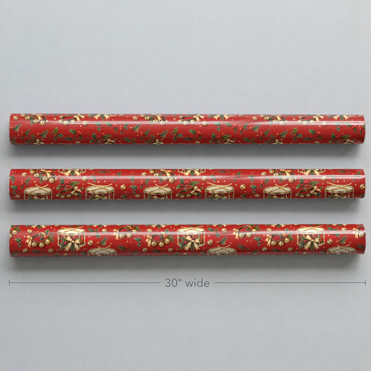 Snare and Sleigh Bells Wrapping Paper