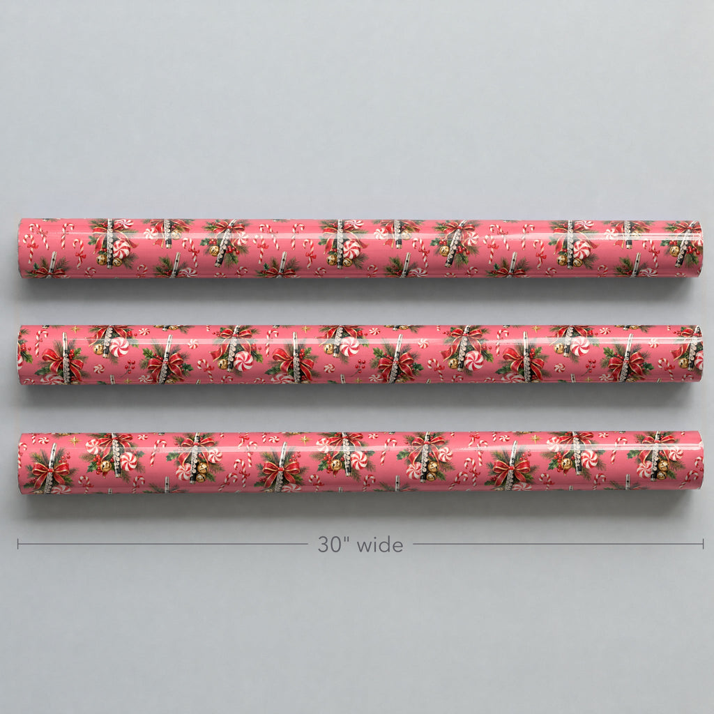 Peppermint Piccolo Swirl Wrapping Paper