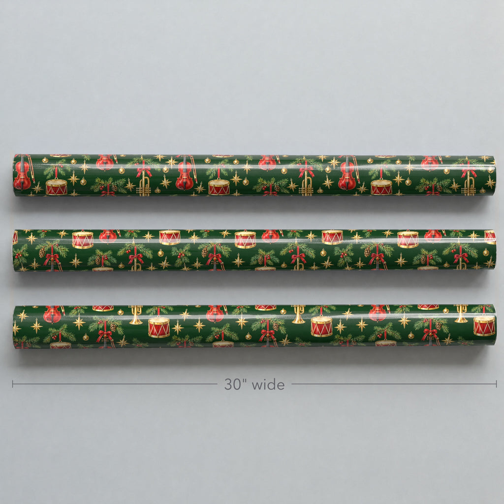 Ornament Instrument Boughs Wrapping Paper