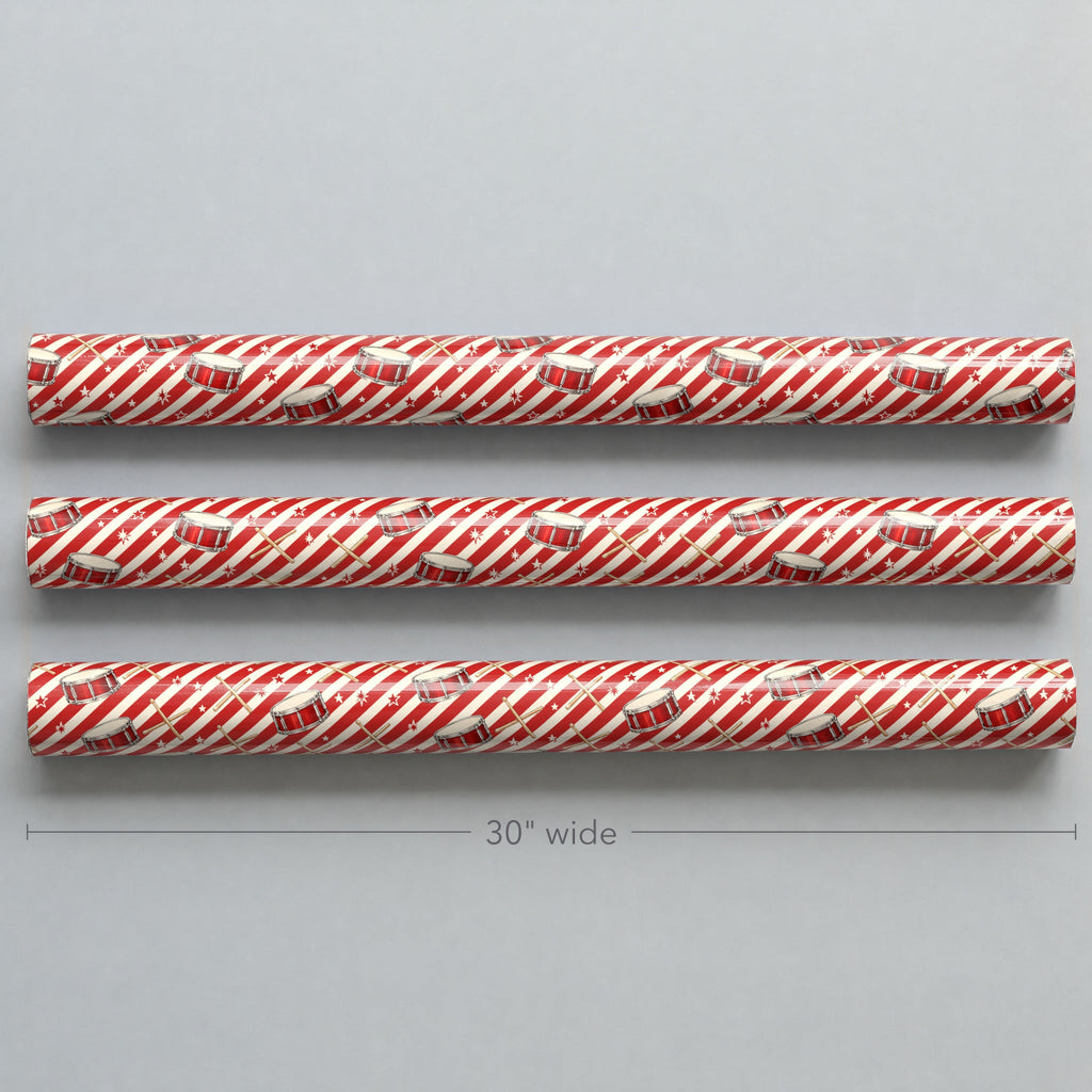Peppermint Drumstick Stripe Wrapping Paper