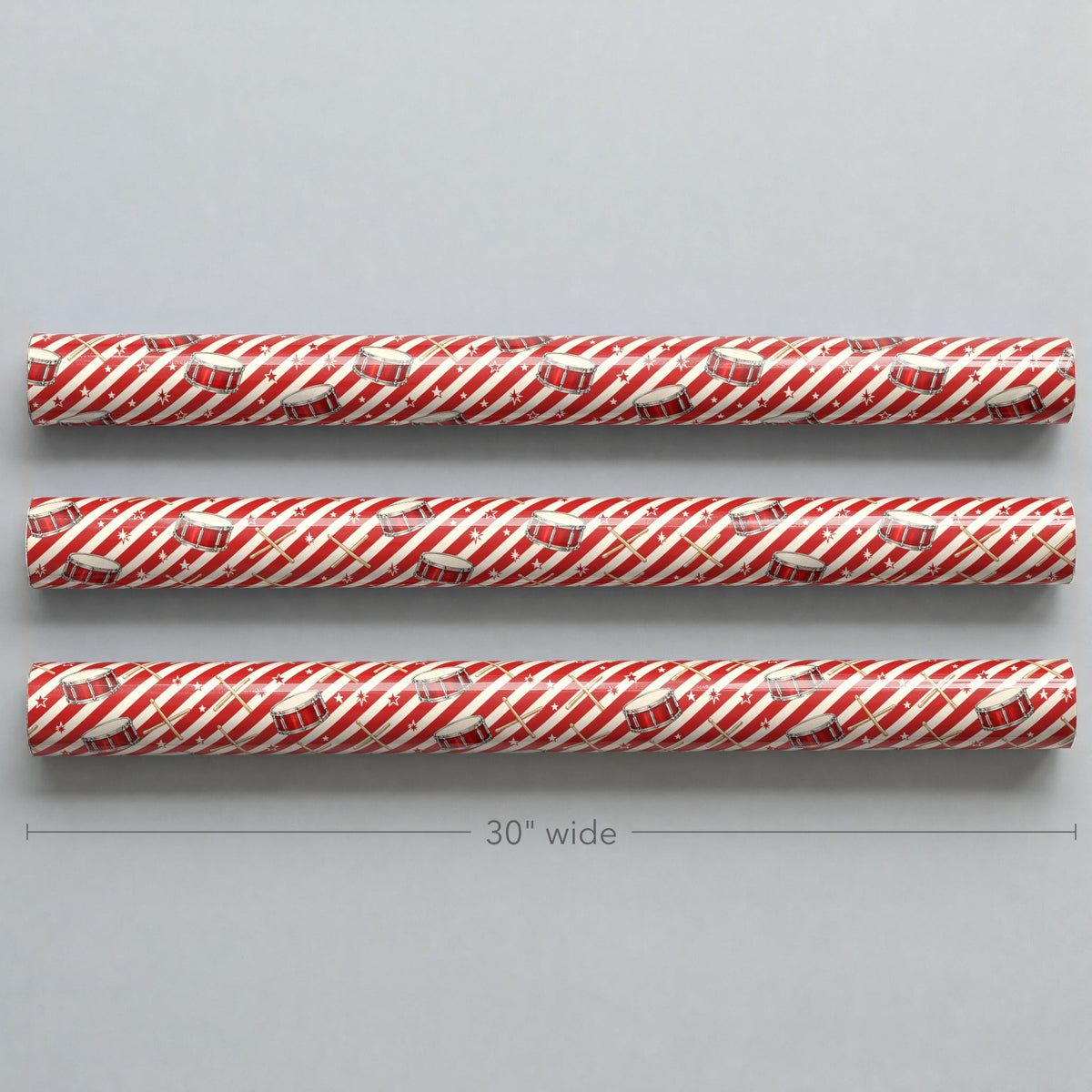 Peppermint Drumstick Stripe Wrapping Paper