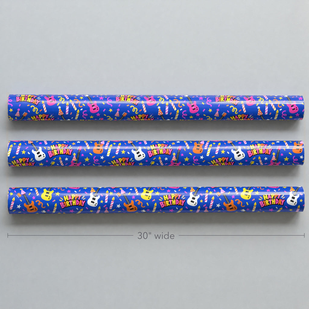 Happy Birthday Rock Star Wrapping Paper