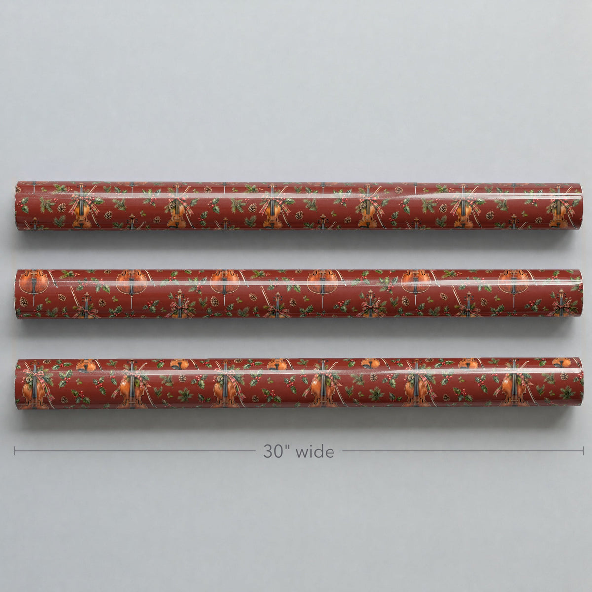 Fireside Fiddle Plaid Wrapping Paper