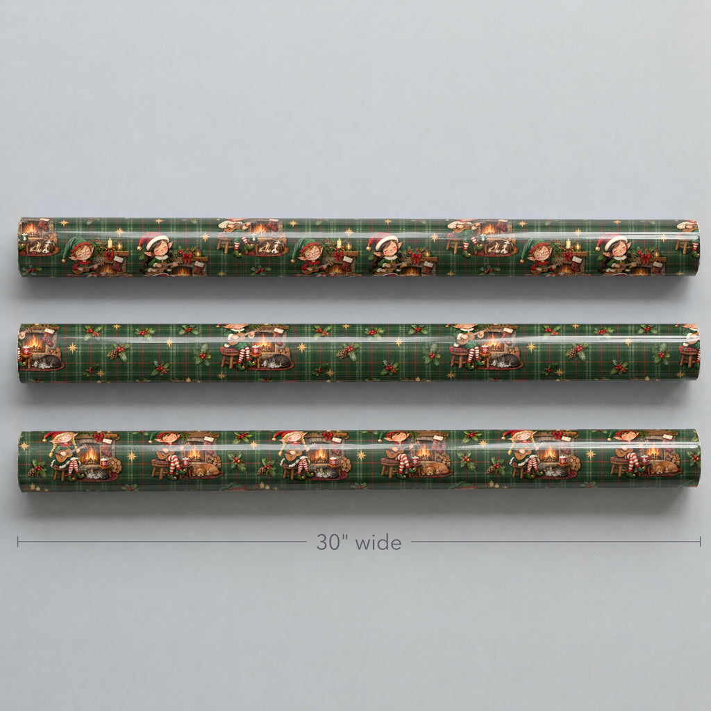 Elf Ukulele Cabin Wrapping Paper