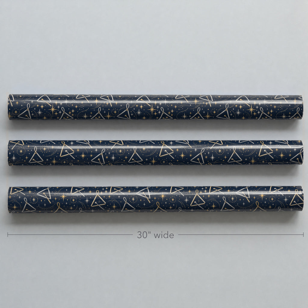 Twinkling Triangle Stars Wrapping Paper