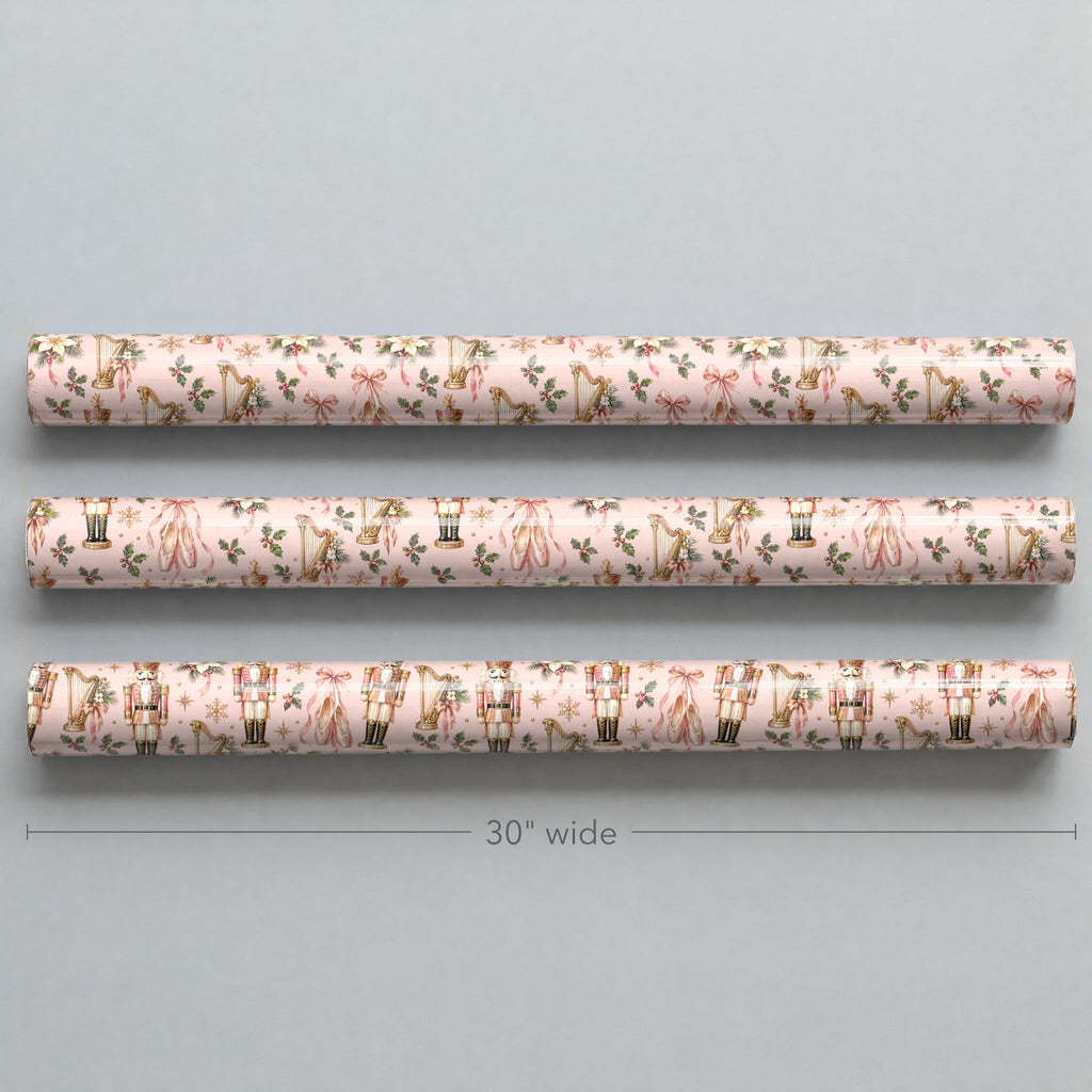 Nutcracker Ballet Blush Wrapping Paper