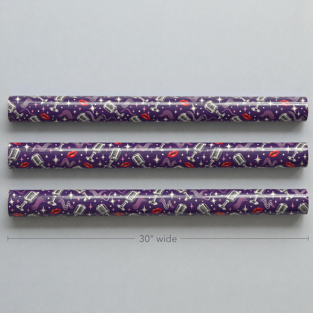 Retro Microphone Wrapping Paper