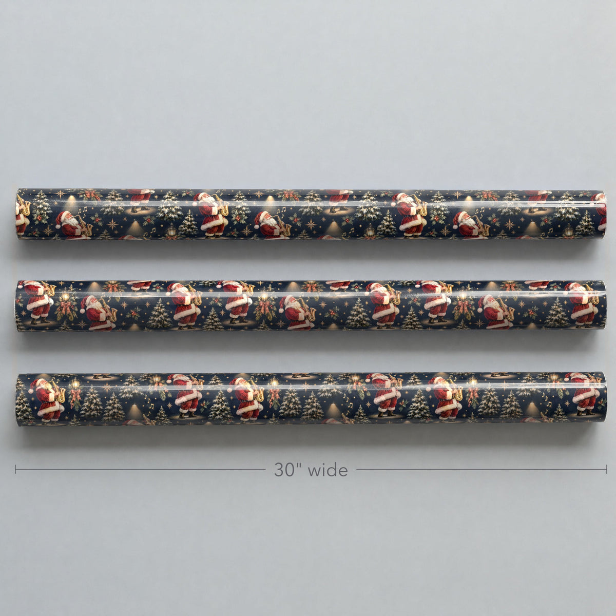 Jazz Santa Saxophone Wrapping Paper